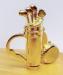 antik,antik �ra,Aranyozott golf miniat�ra quartz �r�val kombin�lva
